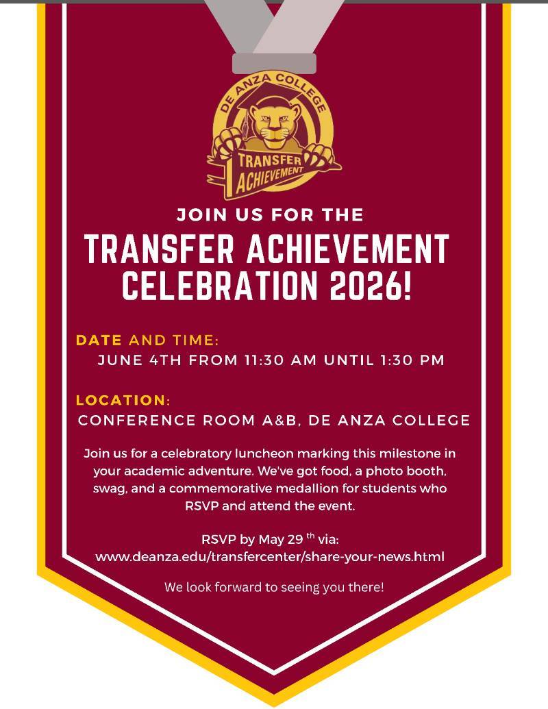 2026 Transfer Celebration Flyer